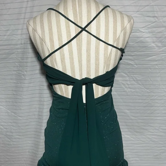 City Studio Sparkling Green Prom Dress - Picture 3 of 7